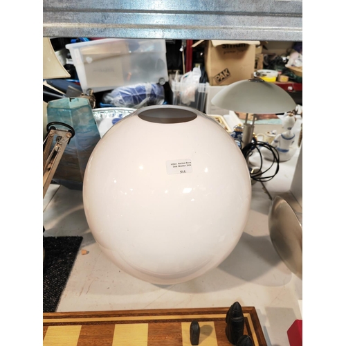 511 - Large White Round China Vase