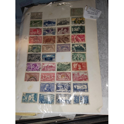 531 - Page Of French Stamps