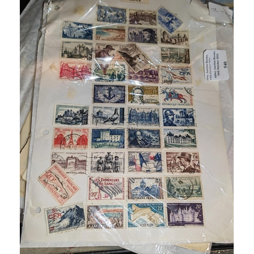 540 - Page Of French Stamps