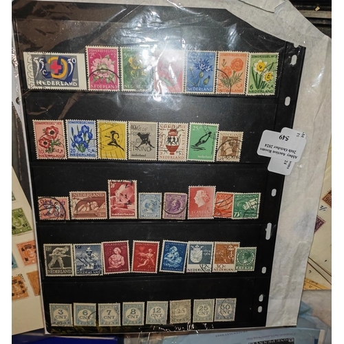 549 - Double Sided Page Of Netherland Stamps