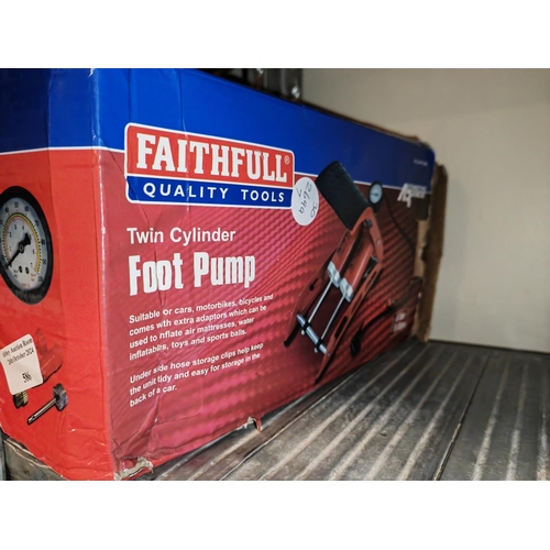 586 - Unused Faithful Dual Foot Pump