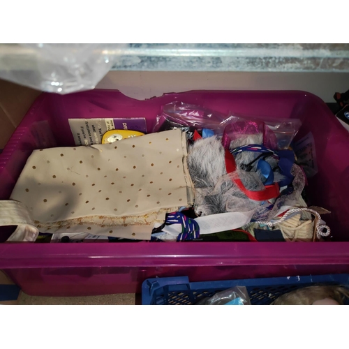 656 - Crate Of Sewing Accessories