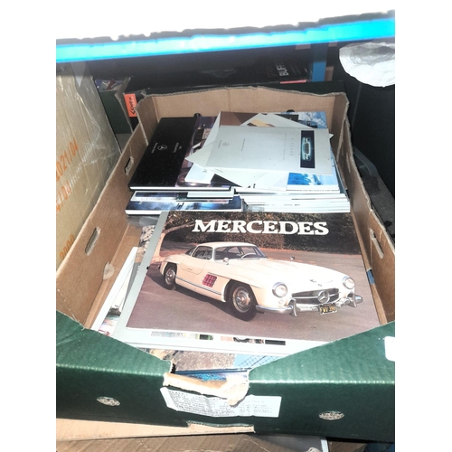 687 - Box Of Mercedes Car Brochures (Over 40) & Books