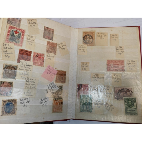 707 - Small Red Stock Book Of Older Commonwealth And World Issues