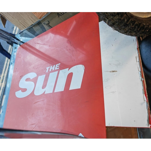 54 - The Sun Newspaper Metal Sign 46X46Cm