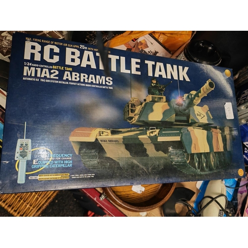 133 - Remote Controlled M182 Abrams Battle Tank In Box