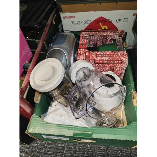 215 - Selection Of Household Items Plus A Box Of Flatware And A Cool Box Plus A Box Of Toys And A Box Of T... 