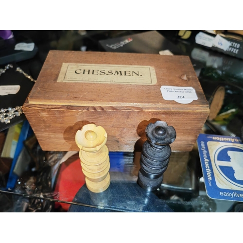 313 - Chess Set In Wooden Box Unused T G & Co + 2 Other Chess Sets