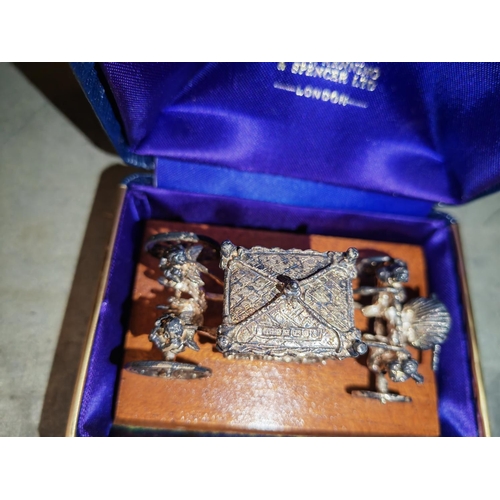 390 - Silver Hallmarked Queens Coach Maker Inside Box