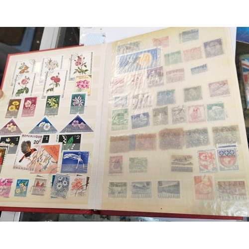 398 - Red Stock Book Of Stamps