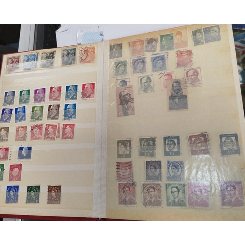 398 - Red Stock Book Of Stamps