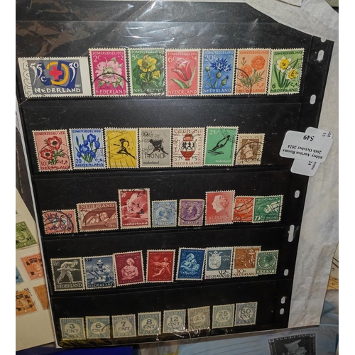 549 - Double Sided Page Of Netherland Stamps