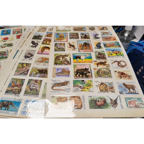 567 - Stamps On Pages Animals, Birds, Transport, Space Disney