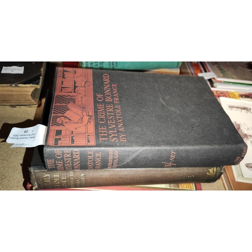 10 - 2 Books By Anatole France, Tred Lily 1930 Illustrations By Donia Nachshen & Crime Of Sylvestre Bonna... 