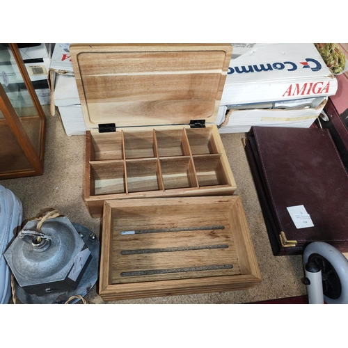 206 - Solid Wood Presentation Box And Craster Wooden Crate With Lid