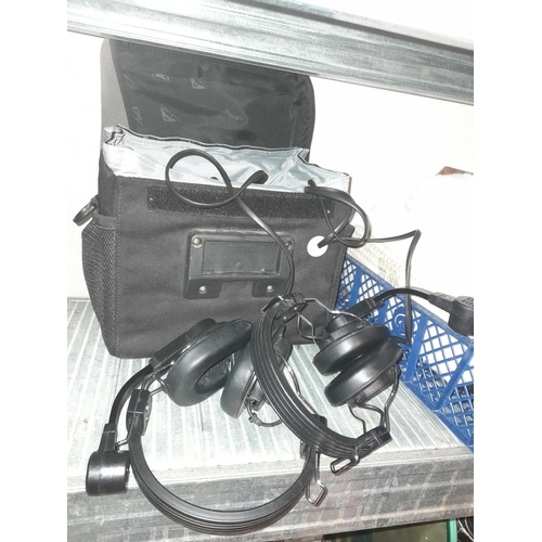 609 - 2 Pairs Of Headphones In A Camera Bag