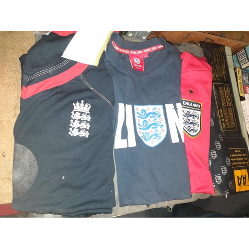 624 - 3 England Shirts Plus An England Tie