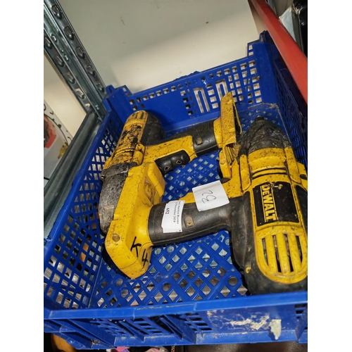 652 - 2X Dewalt Dc 800 Spares Only No Charger