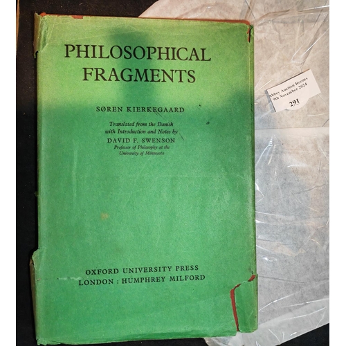 291 - Book Philosophical Fragments By Soren Kierkegaard, 1936, 1St Uk Edition, Published By Humphrey Milfo... 