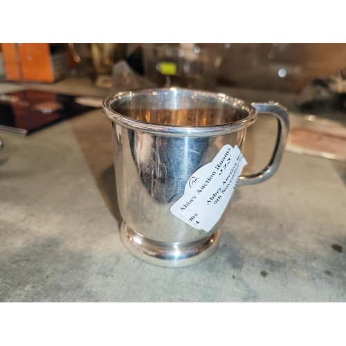 400 - Silver Christening Mug Sheffield 1930 Weights Approx 99gms