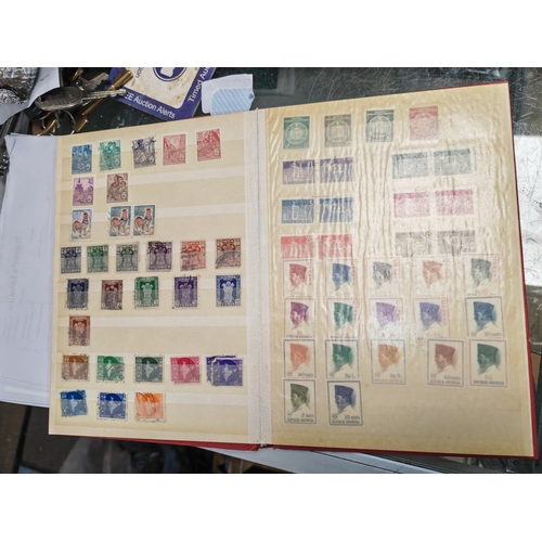 413 - Red Stock Book Of Stamps