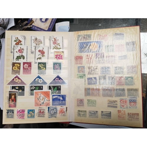 413 - Red Stock Book Of Stamps