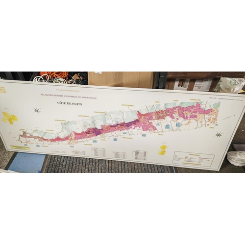 692 - 2 Large Survey Maps Of French Wine Vineyards