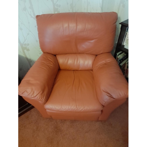 740 - 2 Red Leather Reclining Chairs