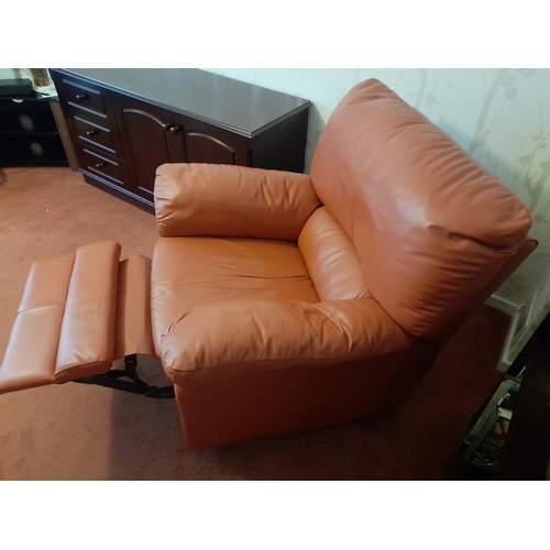 740 - 2 Red Leather Reclining Chairs