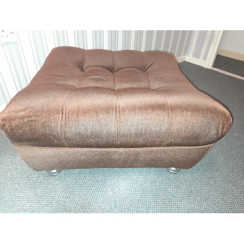 748 - Brown Upholstered Foot Stool