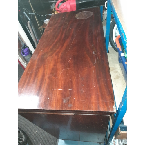 751 - Oversized Mahogany Secretaire Chest Of Drawers In Need Of A Little T L C