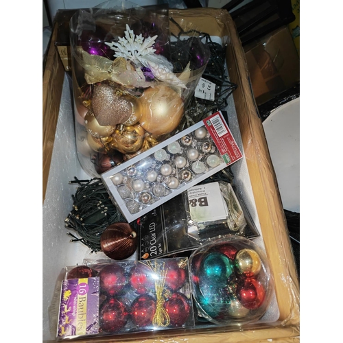 222 - Box Of Christmas Decorations