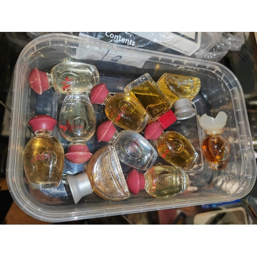 306 - Box With 11 Small Perfume Bottles