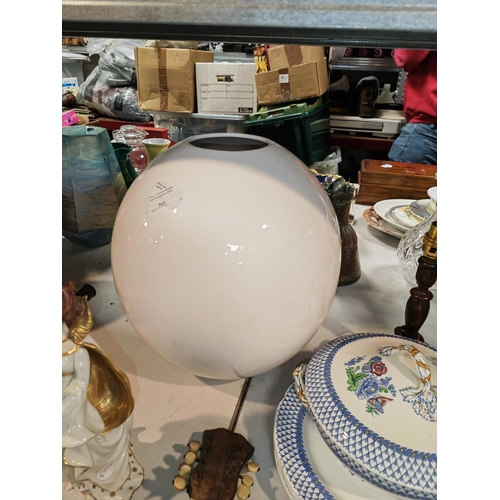 543 - Large White Round China Vase