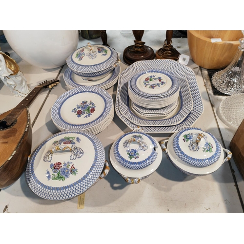 547 - Spode Dinner Set Consisting Of Plates Tureens And Serving Plates