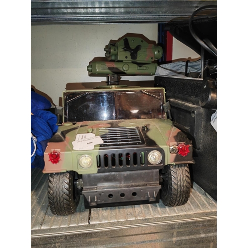 606 - Toy Jeep With Machine Gun To Top