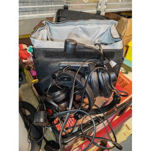 607 - 2 Pairs Of Headphones In A Camera Bag