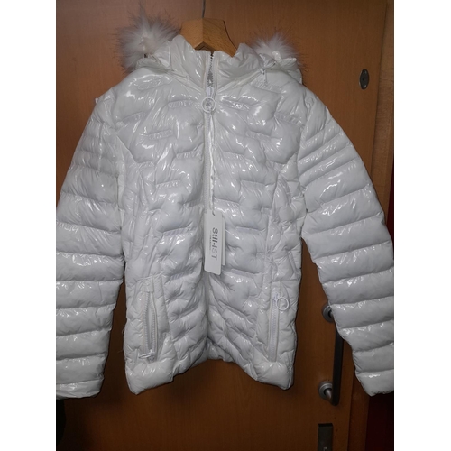 27 - 4 Ladies Puffer Coats All Unused With Tags Various Sizes