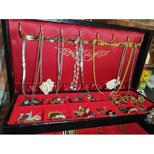 307 - Large Box Of Costume Jewellery