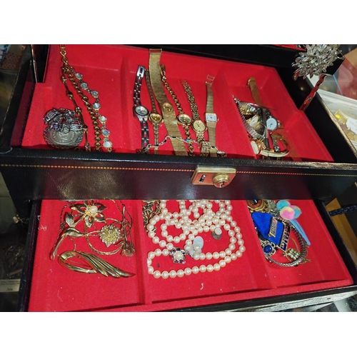 307 - Large Box Of Costume Jewellery