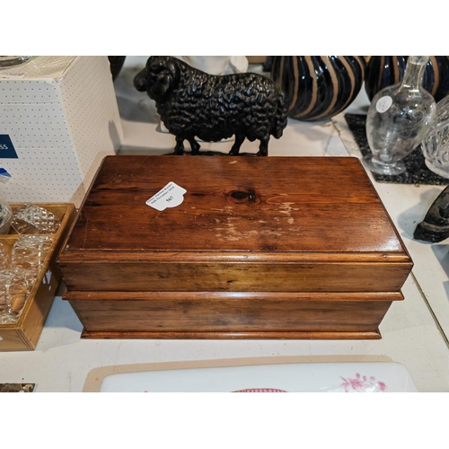 461 - Wooden Box With Interior