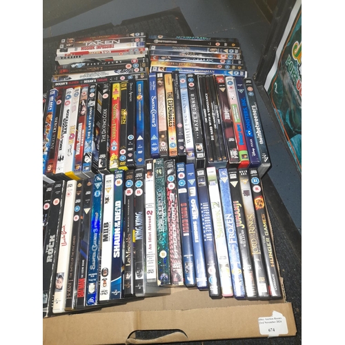 674 - 2 Boxes Of Dvds