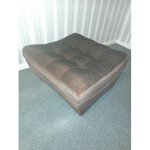 694 - Brown Upholstered Foot Stool