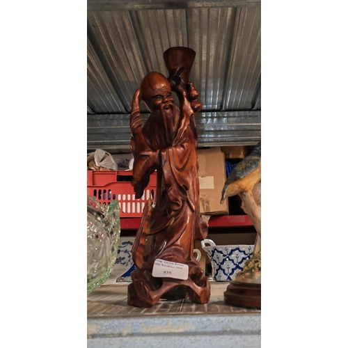 535 - Wooden Carved Oriental Man