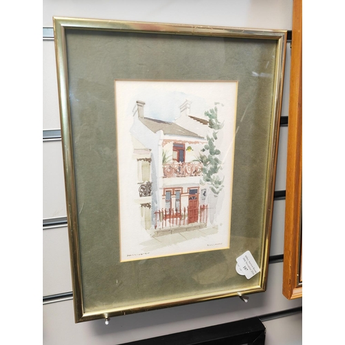 107 - 2 Framed Watercolours Of Houses