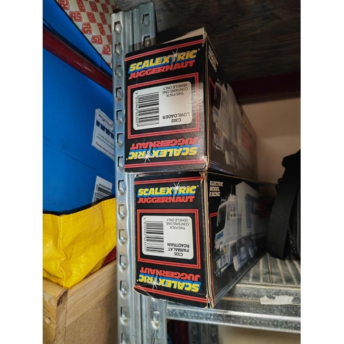 125 - 2 Boxed Scalextrics Juggernaut Low Loader Lorries