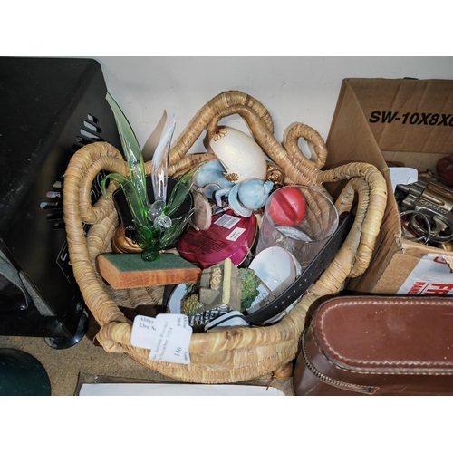 146 - Wicker Basket Of Assorted Items