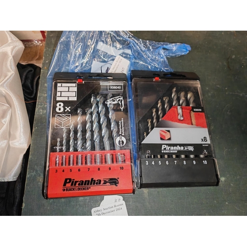 167 - 2 Unused Packs Of 8 Each Piranha Black & Decker Drill Bits