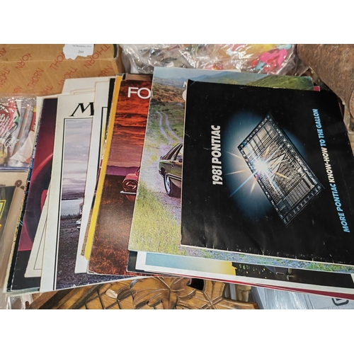 212 - Approx 70 Car Brochures 1960-90 Mostly 70/80'S, North American Market Inc Chevrolet, Corvette, Buick... 