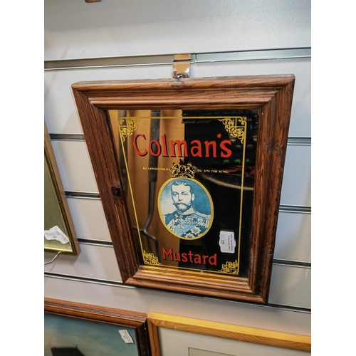 225 - Framed Colman'S Mustard Advertising Mirror